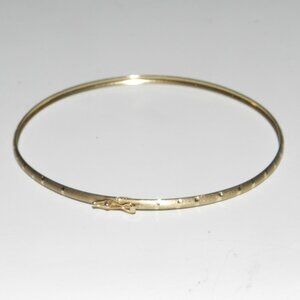 Bracelet 10K Yellow Gold Bangle with Hinged Safety Clasp
